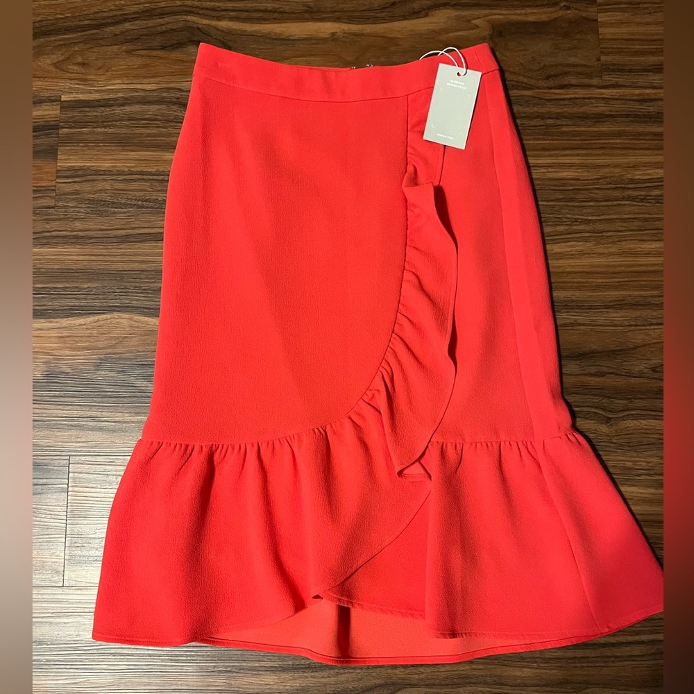 Boden Red Ruffle Skirt